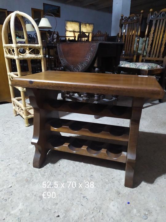 Oak side table / wine rack €90.00