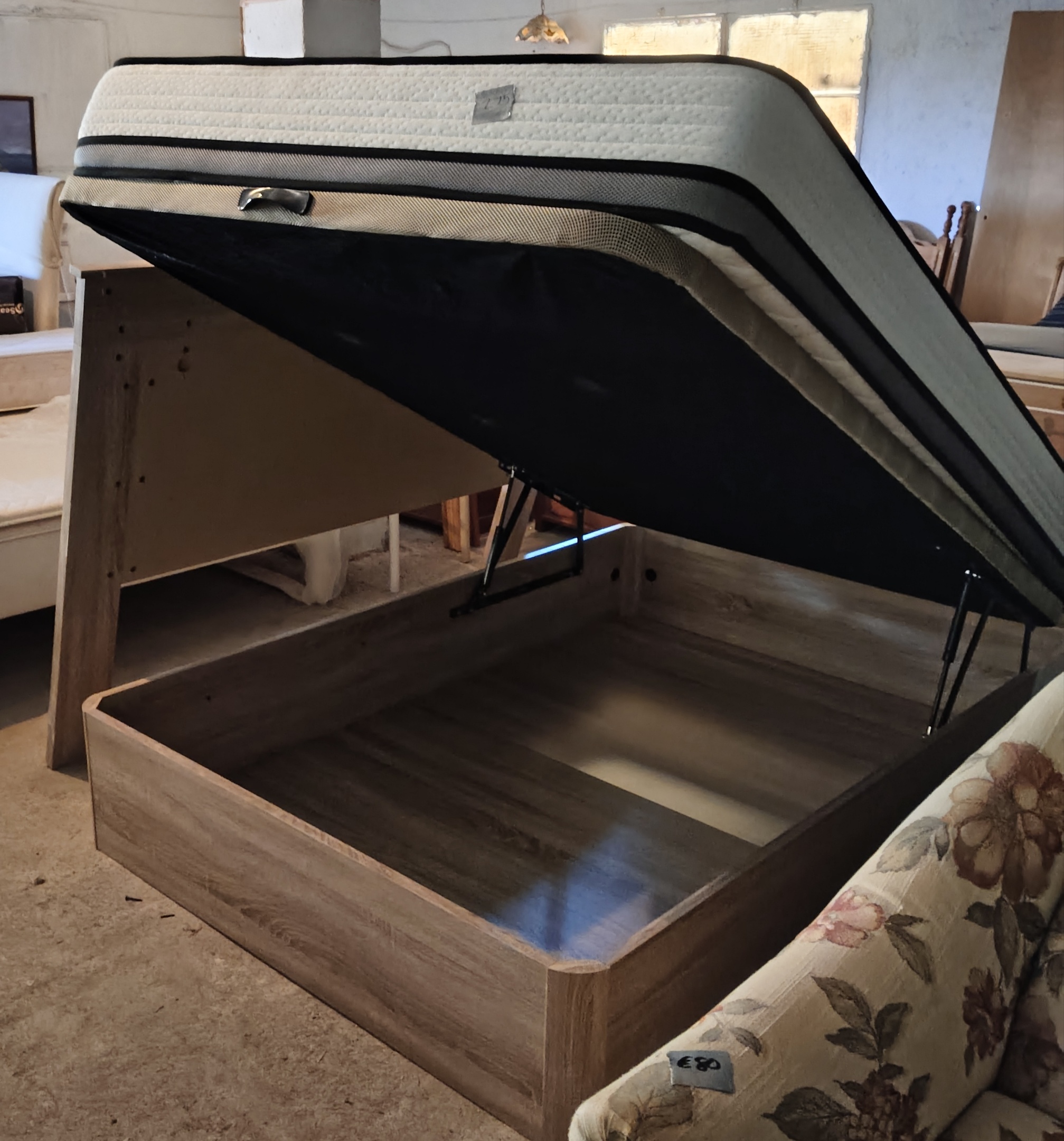 Ottoman double bed + mattress €275