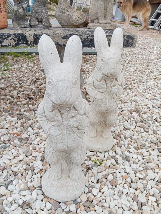 2 x Rabbit statues €25 each